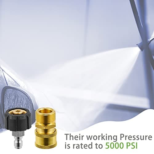 M22 14mm to 1/4" Quick Connect Pressure Washer Fitting Kits (2 Pack)