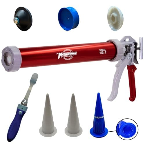 Newborn 620AL Green Aluminum Caulk Gun - 18:1 Thrust Ratio, 20 oz Capacity