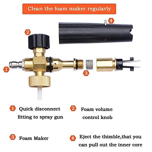 Foam Cannon 1/4 Inch Quick Connector 1 Liter 5 Pressure Washer Nozzle Tips
Foam Cannon 1/4 Inch Quick Connector 1 Liter High Pressure Washing
Foam Cannon 1/4 Inch Quick Connector 1 Liter Versatile Pressure Washer Solution