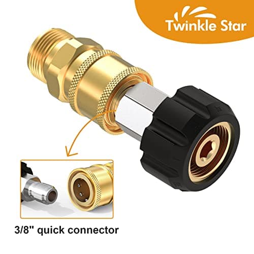 Twinkle Star Quick Connect Fittings Kit M22 14mm to 3/8 Inch, 4 Pieces