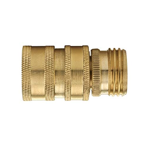 M MINGLE Brass 3/4 Inch Quick Connect Garden Hose Fittings, 2-Pack