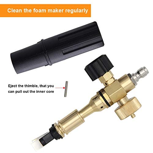 Twinkle Star Short Pressure Washer Gun with Foam Cannon, 5 Nozzle Tips, 1 Liter Foam
