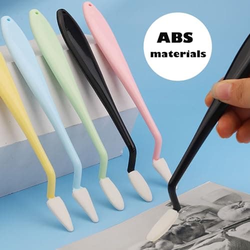 4PCS Paper Art Blending Blenders Stumps & Erase Sponges, 2 Head Types, Sketch Drawing Tools