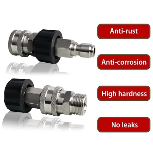 M22 Metric Quick Connect Kit, 4-Pack Stainless Steel Swivel