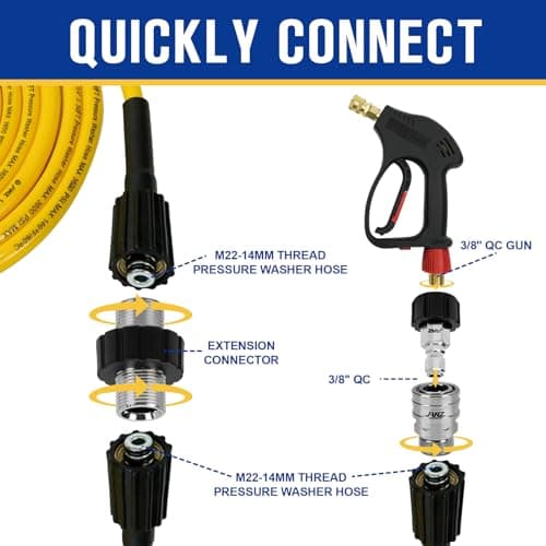 Janz 9-Pack M22 to 3/8 Quick Disconnect Pressure Washer Adapter Kit