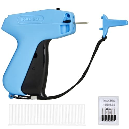 HOUSE DAY Fine Needle Stitch Gun, 6 Needles, 2200 Fasteners, 50 Buttons (Pink)