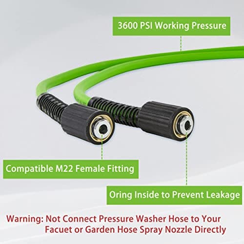3600 PSI Kink Resistant Pressure Washer Hose, 50 FT, Universal Compatible – PWACCS Extension Hose