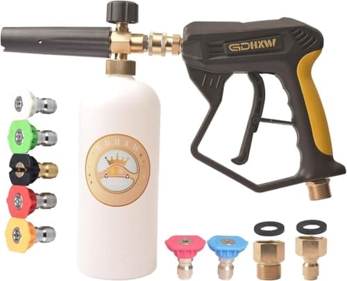 GDHXW X-887 High Pressure Washer Gun with Foam Cannon & 7 Nozzles for Car Washing