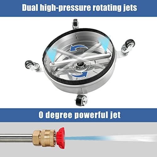 Janz 14" 4000 PSI Pressure Washer with 4 Wheels & Multiple Nozzles