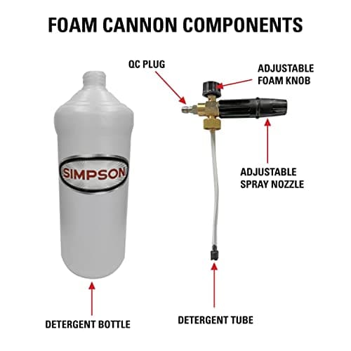 Simpson Cleaning 80271 Pressure Washer Foam Cannon - Quick Connect - White
| Simpson Cleaning 80271 Pressure Washer Foam Cannon - 1 Liter Capacity - White
| Simpson Cleaning 80271 Pressure Washer Foam Cannon - Ideal for Professional Use - White