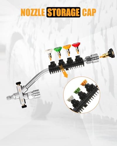 4000 PSI Foam Cannon with Dual Connector & 5 Nozzles, 1/4" Quick Connect