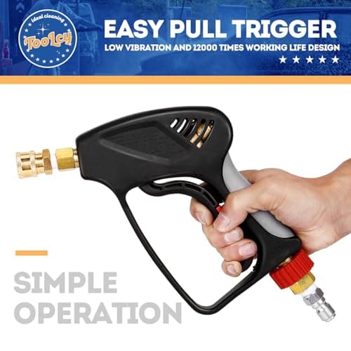 TOOLCY Commercial 5000 PSI Pressure Washer Short Gun USA-NPT Thread