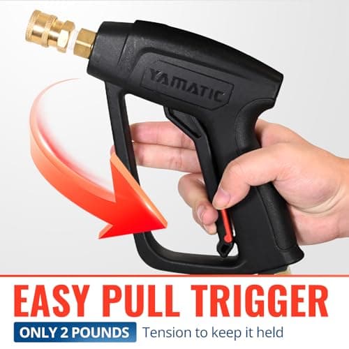 YAMATIC 4000 PSI Pressure Washer Gun with 5 Nozzles, M22 Fittings, Replacement for Ryobi, Karcher, Greenworks, Craftsman