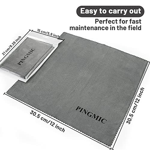 PINGMIC 12"×12" Lint-Free Gray Silicon Gun Cleaning Cloth