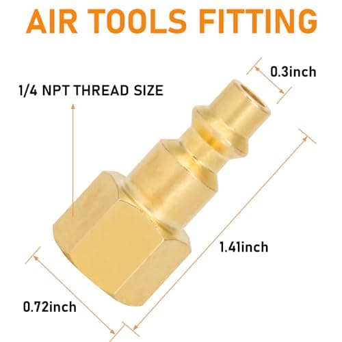 Kodilin 20pcs Solid Brass Air Compressor Female FNPT Plug Kits