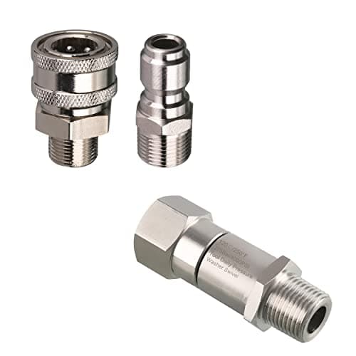Pressure Washer Adapter Set for Daily Use, 3/8 Inch NPT-M Male Thread, 4000 PSI