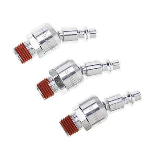 SUNGATOR 3-Pack 1/4 Inch Rotatable Air Tool Fittings, Quick Connect NPT Plugs