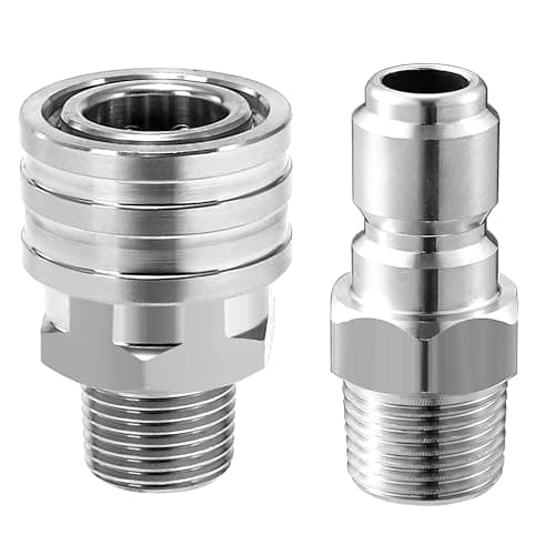 Pressure Washer Adapter Set for Daily Use, 3/8'' Male Thread Fitting, 5000 PSI