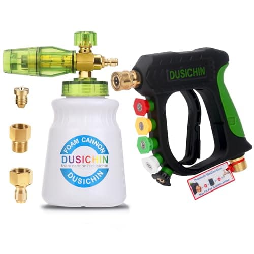 DUSICHIN Pressure Washer Foam Cannon Kit, 5 Nozzles, Dual Connectors