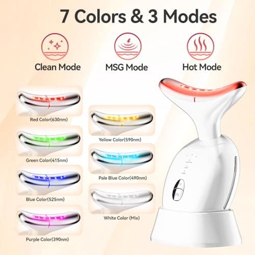 Red-Light-Therapy Facial Massager with 7 Color Modes for Skin Care & Face Sculpting