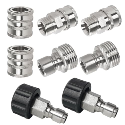 M22 Metric Male Thread Quick Connect Kit, 8 Pack