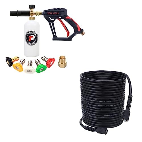 High Pressure Washer Gun with Foam Cannon, 50 FT Hose