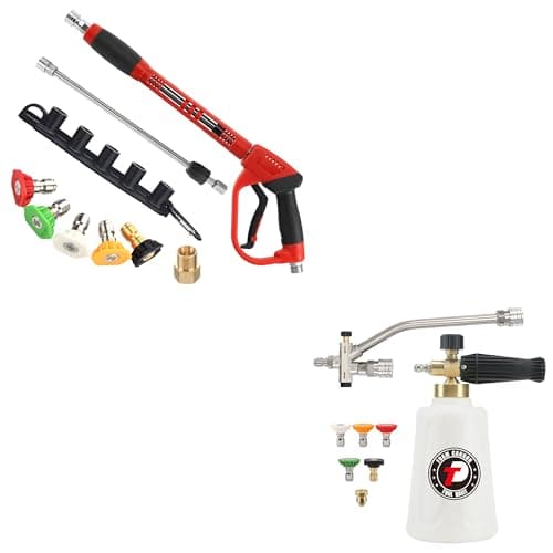 Daily Deluxe Pressure Washer Gun with Foam Cannon & Replacement Wand Extension