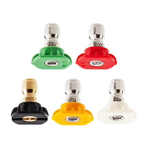 Best Pressure Washer Nozzle Tips (5-Pack, 1/4 inch, 3.5 Orifice)