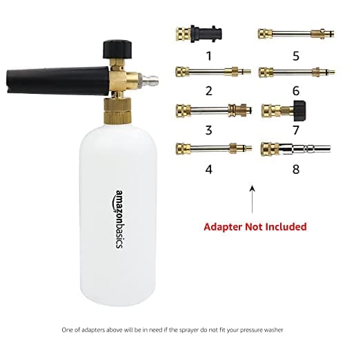 Amazon Basics Foam Cannon with Quick Connector for Pressure Washer - Professional Grade for Heavy Cleaning Tasks
| Amazon Basics Foam Cannon 1/4-Inch Quick Connector Pressure Washer Add-On - Economical Choice for Cost-Sensitive Homeowners
| Amazon B