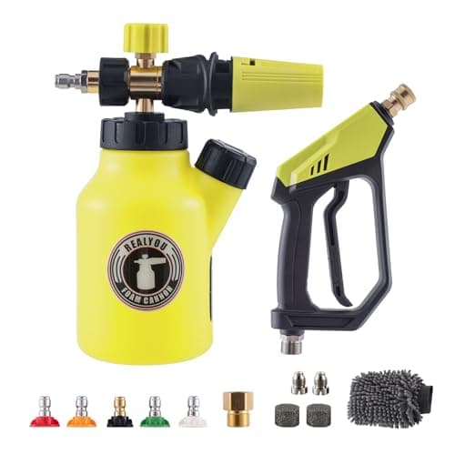 High-Pressure 4500 PSI Foam Cannon with 1/4" Quick Connector and Adjustable Nozzle