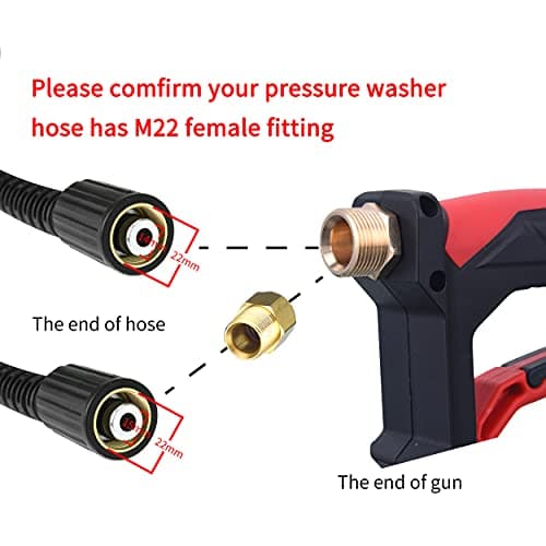 Daily Short Pressure Washer Gun with Foam Cannon, 50 ft Hose