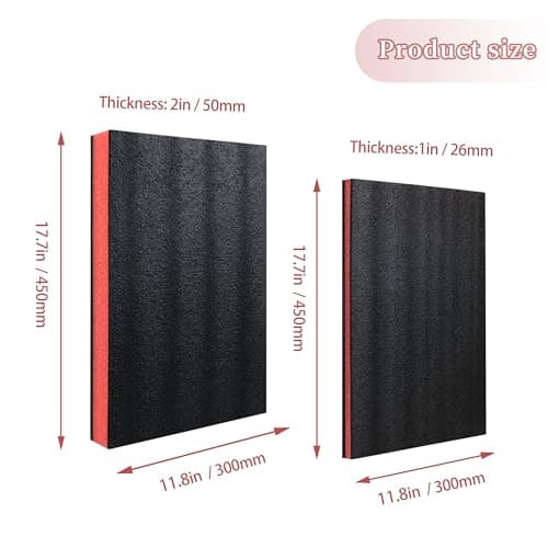 Polyethylene Tool Box Foam Inserts for Organizer Cases and Storage
| Camera Toolbox and Storage Shadow Fits 18 x 12 x 2 and 1 Inch
| Organizer Cases Drawer Liner Tool Box Foam Inserts 4 Pieces