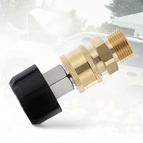 Pressure Washer Adapter Set for Quick Connect, M22 14mm to M22 Metric Fitting, 5000 PSI - 4 Pieces
