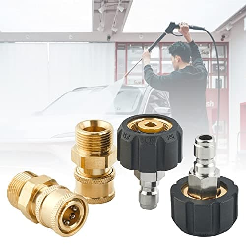Quick Connect Fittings M22 14mm to 1/4 Inch Adapter Set, 4 Pieces