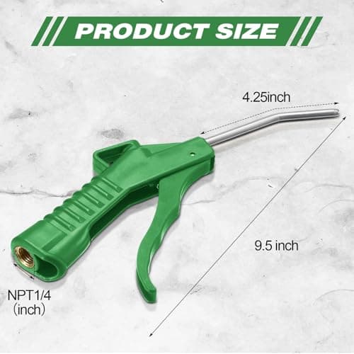 Honoson 8-Piece Power Air Nozzle Blower Gun Kit for Mechanics (Green)