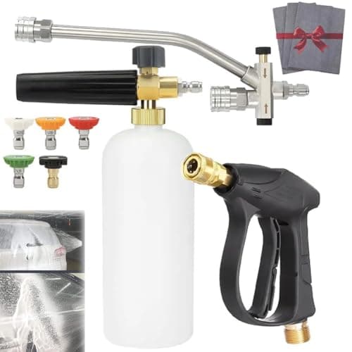 Daily Use Pressure Washer Foam Cannon Dual Connector
| Pressure Washer Gun Accessories Car Cleaning Wash Kit
| 5 Power Washer Sprayer Nozzles for Foam Cannon