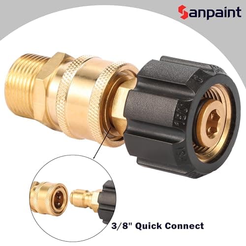 Quick Connect Fittings M22 14mm to 3/8 Inch, 2 Pieces