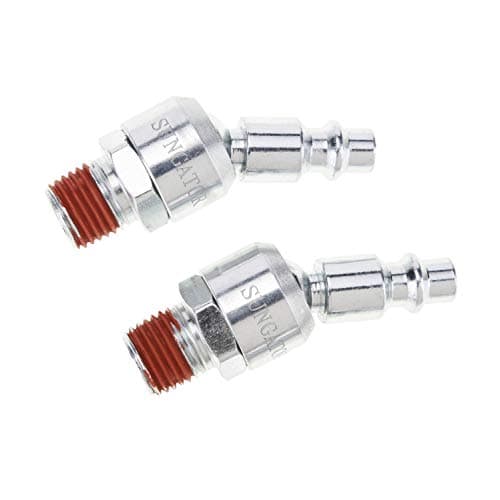 SUNGATOR 2-Pack 1/4 Inch Swivel Air Tool Fittings, 360° Rotatable 1/4" Hose Connectors