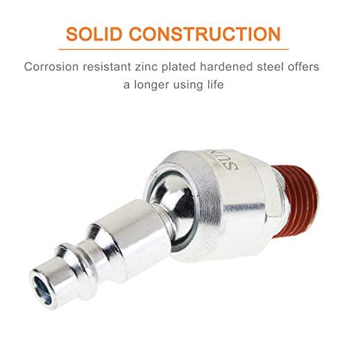 Sungator 6-Pack 1/4" Swivel Air Tool Fittings, Quick Connect Male NPT Plugs