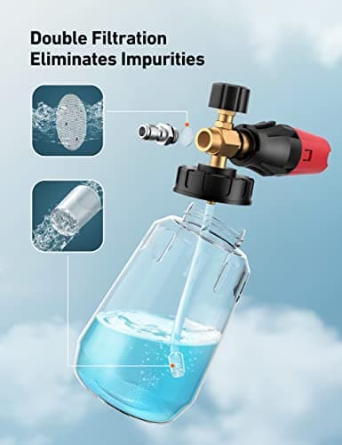 AstroAI Heavy Duty Car Foam Blaster with 1L Bottle & 5 Nozzles