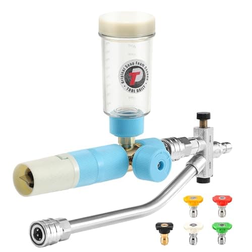 Original Soap Cannon with Dual Connector for Pressure Washer
| 5 Power Washer Nozzle Tips for Foam Cannon
| 1/4 Inch Quick Connect Foam Cannon for Pressure Washers