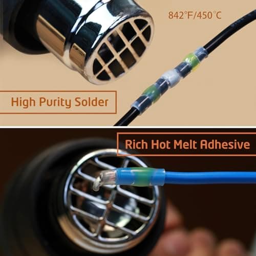 350pcs Marine Grade Heat Shrink Butt Connectors for Boat Automotive RV Trailers