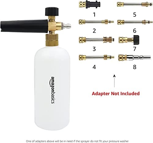 Amazon Basics Foam Cannon with Quick Connector for Pressure Washer - Professional Grade for Heavy Cleaning Tasks
| Amazon Basics Foam Cannon 1/4-Inch Quick Connector Pressure Washer Add-On - Economical Choice for Cost-Sensitive Homeowners
| Amazon B