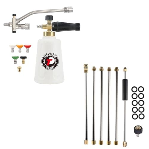 Pressure Washer Foaming Cannon with Double Tip, 90 Inch Lance