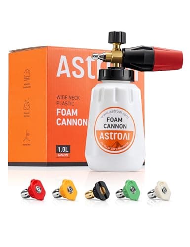 AstroAI Heavy Duty Car Foam Blaster with 1L Bottle & 5 Nozzles