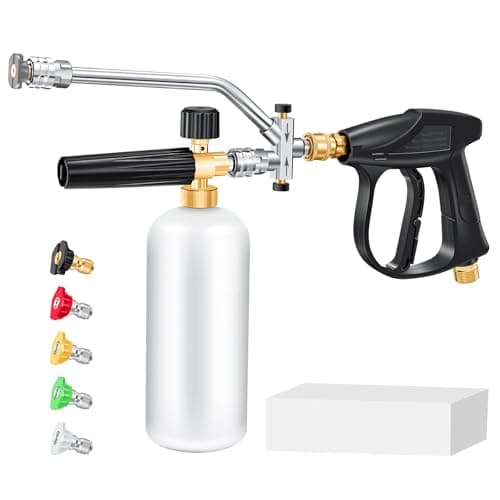 Sakerplus Foam Cannon Dual Connector Accessory Pressure Washer Gun for Car Washing and Cleaning
| Saker Foam Cannon Dual Connector Accessory 5 Power Washer Sprayer Nozzles for Daily Use
| Sakerplus Foam Cannon Dual Connector Accessory Pressure Washe
