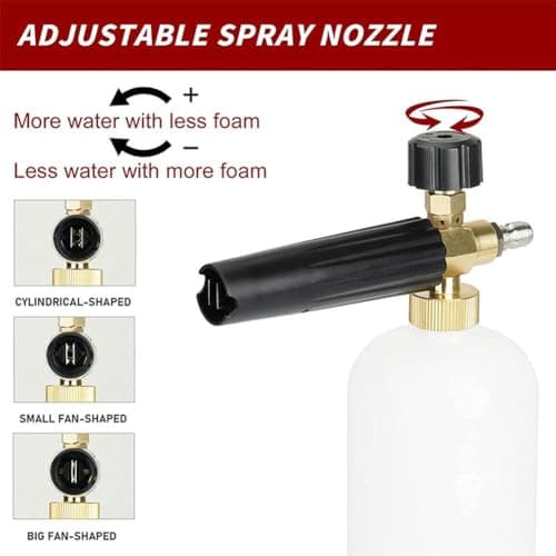 Daily Use Pressure Washer Foam Cannon Dual Connector
| Pressure Washer Gun Accessories Car Cleaning Wash Kit
| 5 Power Washer Sprayer Nozzles for Foam Cannon