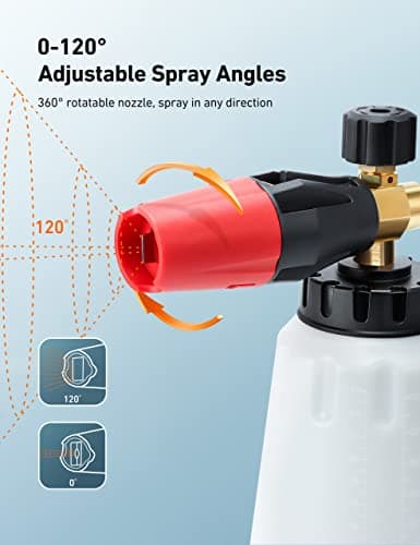 AstroAI Heavy Duty Car Foam Blaster with 1L Bottle & 5 Nozzles