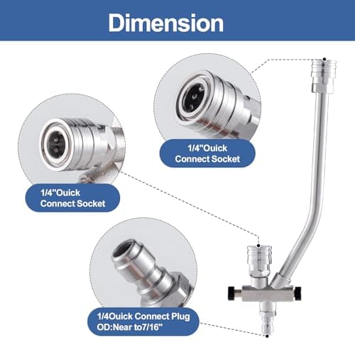 Dual-Connector Foam Cannon Nozzle for Pressure Washer, 5 Nozzles with Quick Connect