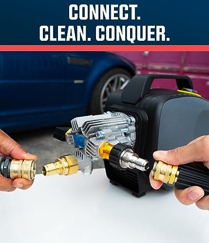 McKillans® Pressure Washer Quick Connect Kit M22-14mm to 3/8" Male Female Quick Disconnect Kit Brisk Usage for Professionals and DIYers In Yard and Garage Durable Brass Construction